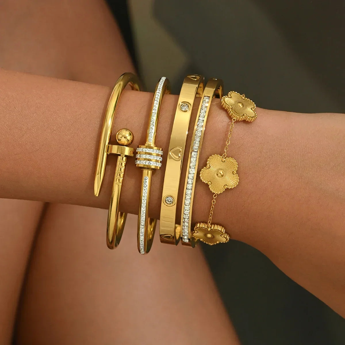 Lucky Clover Gold Bracelet