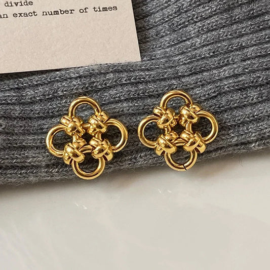 Elegant Gold Knot Earrings