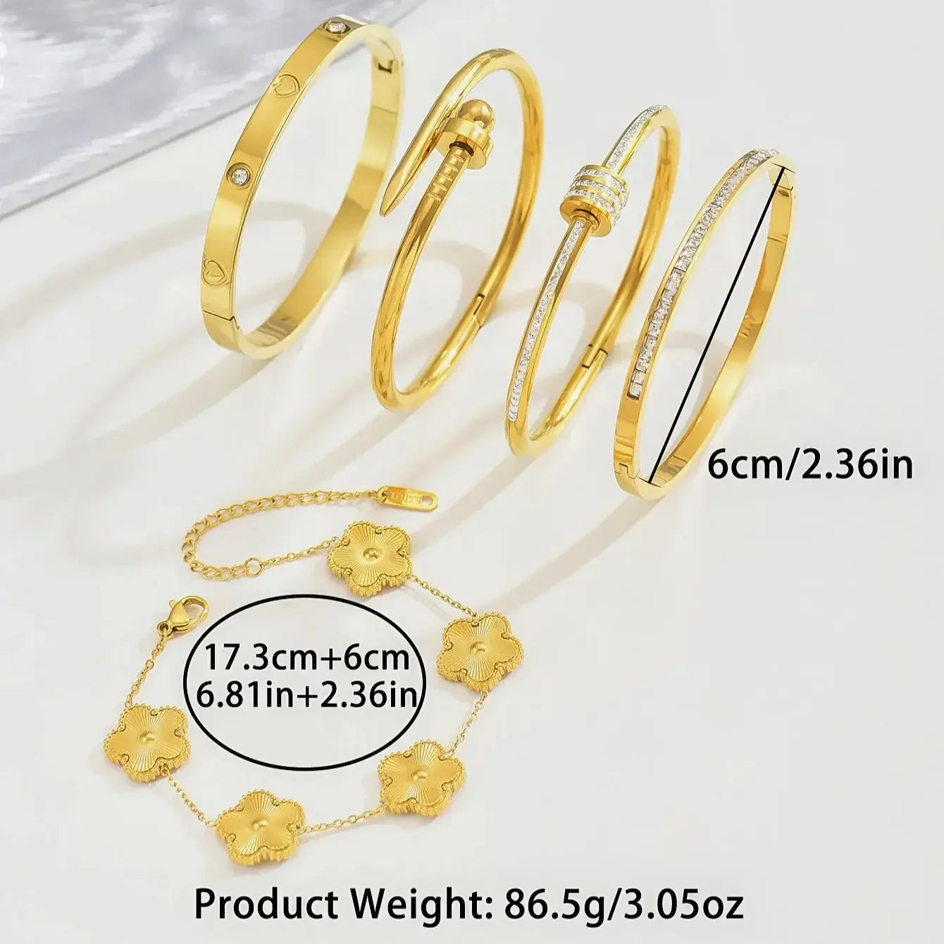 Lucky Clover Gold Bracelet