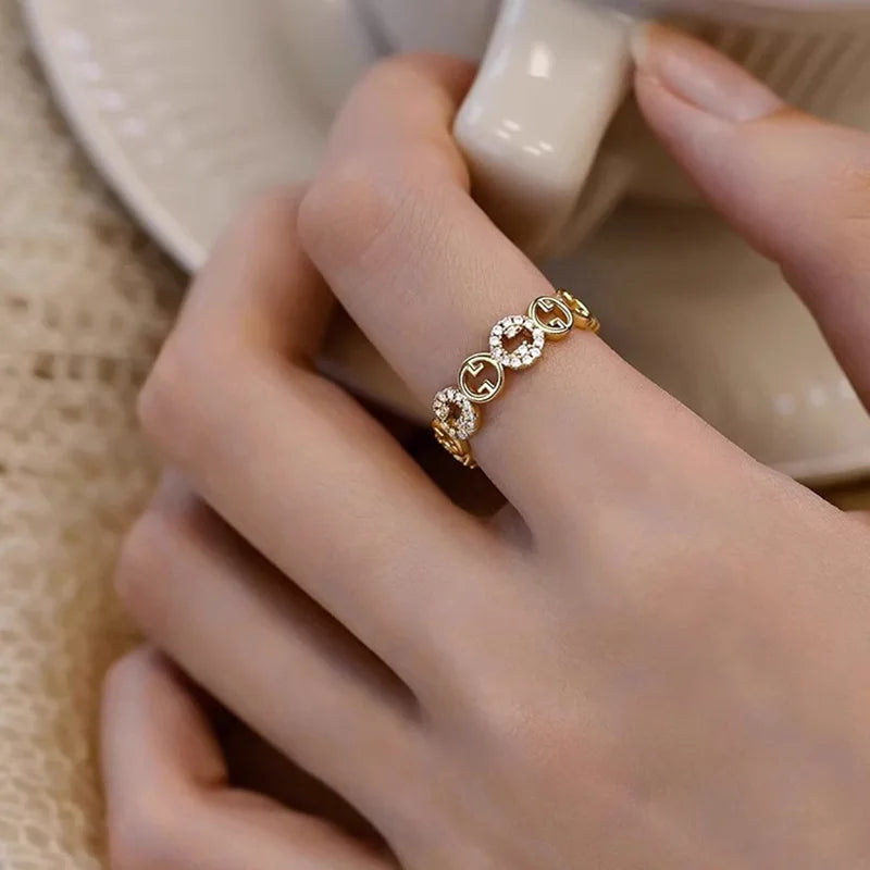 Elegant Zircon Open Ring
